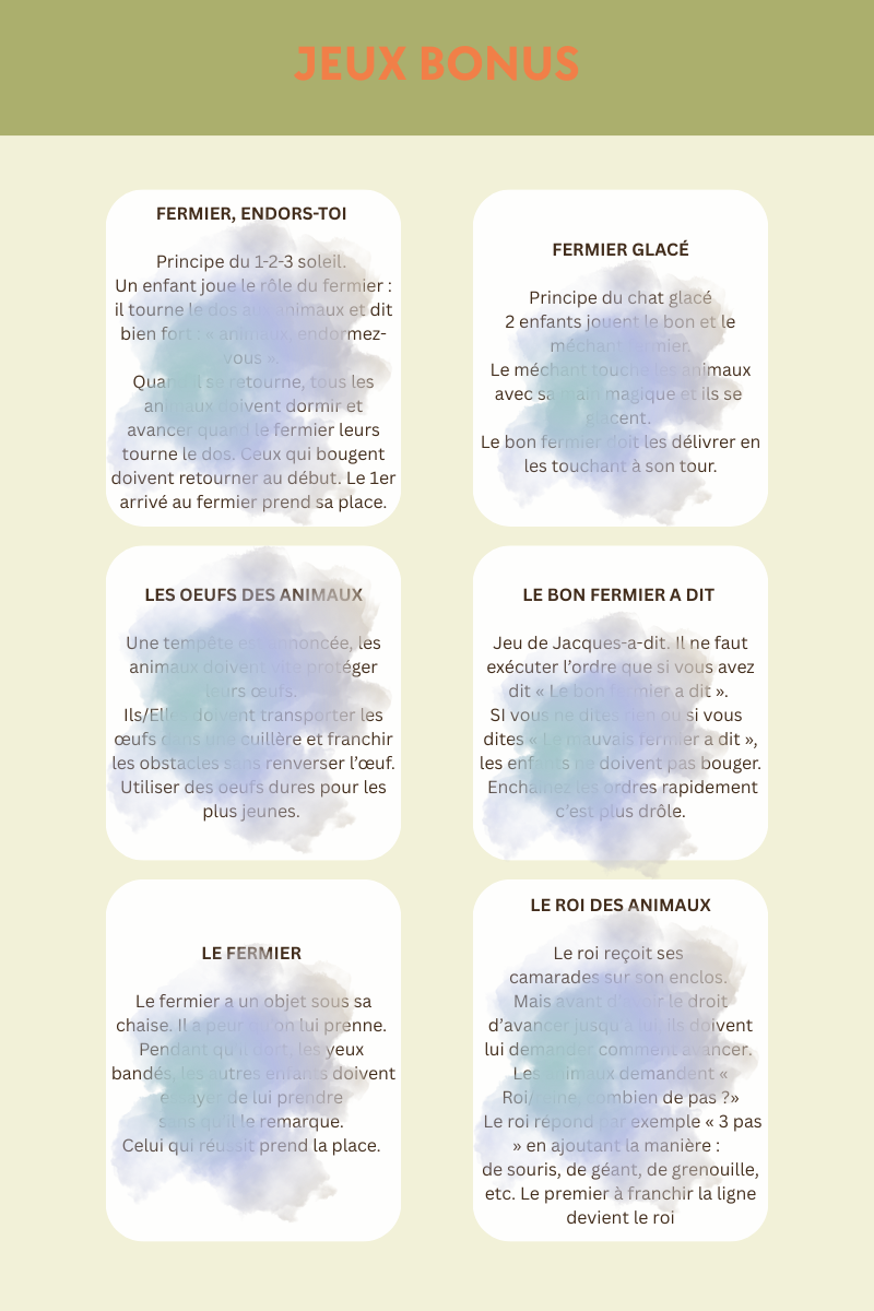 Chasse au trésor - à la ferme