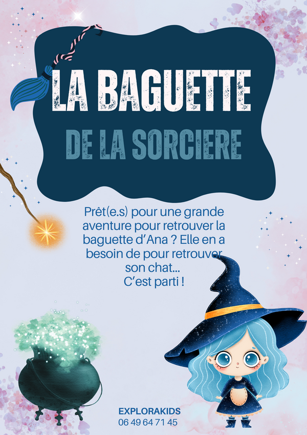 Chasse au trésor - La baguette perdue de la sorcière - chasse au tresor a imprimer 4-5 ans