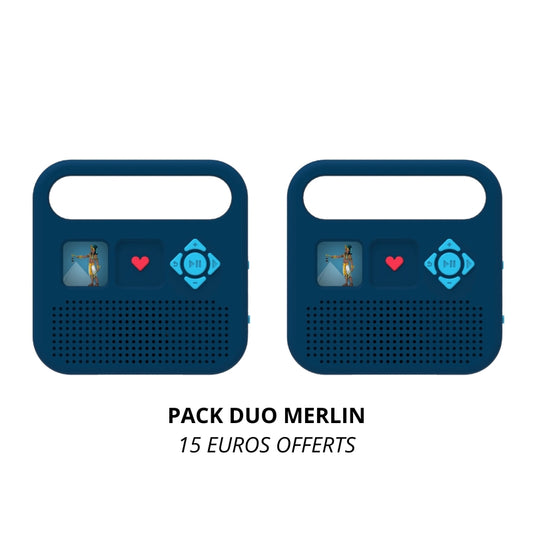 Pack Duo Enceintes MERLIN – L’audio éducatif à partager en famille