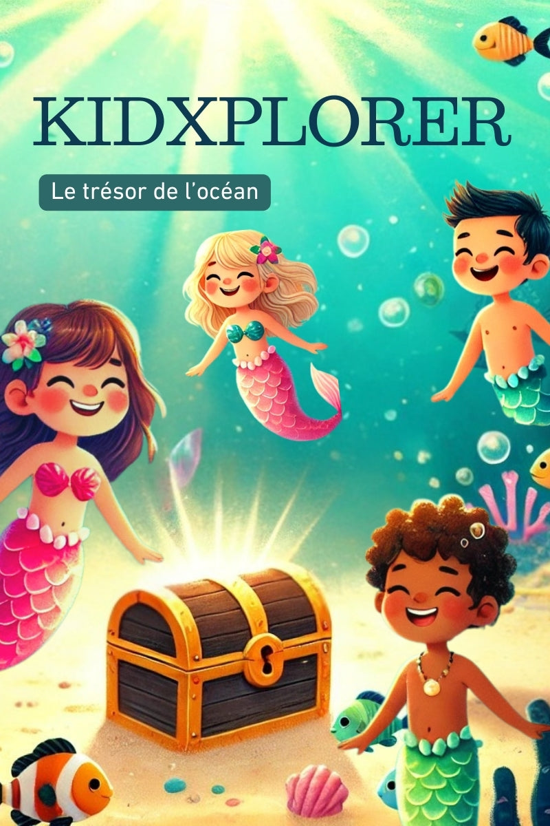 Chasse au trésor sirène 4-5 ans à imprimer - Chasse au trésor – Le trésor des sirènes - KidXplorer